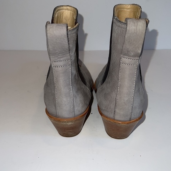 Rag & Bone Grey Dixon Waxed Suede Ankle Boots/Booties SZ 37.5 - Picture 5 of 9